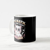 Mug Funny Nerdy Cat with Glasses – Math Teacher (Devant gauche)