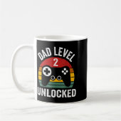 Mug Funny New Dad Shirt Dad Level 2 Unlocked For 2 Kid (Gauche)