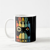 Mug Funny New Dad Shirt Dad Level Unlocked Day Tee Shi (Gauche)