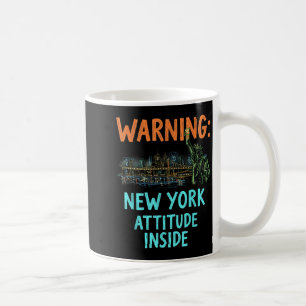 Mug Funny New York City Skyline nuit Vintage
