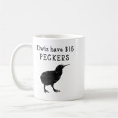 Mug Funny New Zealand Quote Kiwis Have Big Peckers Quo (Gauche)