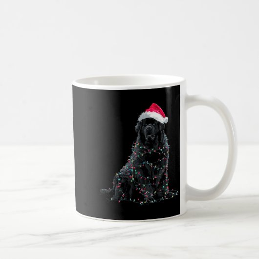 Mug Funny Newfoundland Christmas Graphic Dog Lights Lo (Droite)