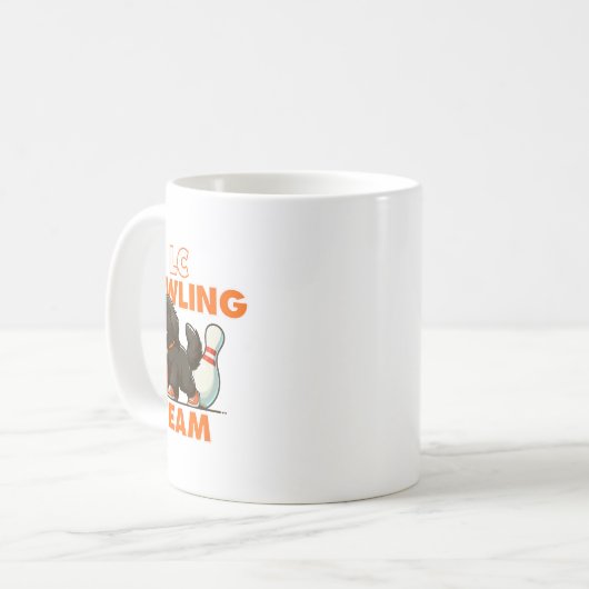 Mug Funny Newfoundland Dog Bowling (Devant gauche)
