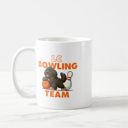 Mug Funny Newfoundland Dog Bowling (Gauche)