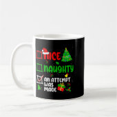 Mug Funny Nice Naughty An Attempt Was Made List Xmas S (Gauche)