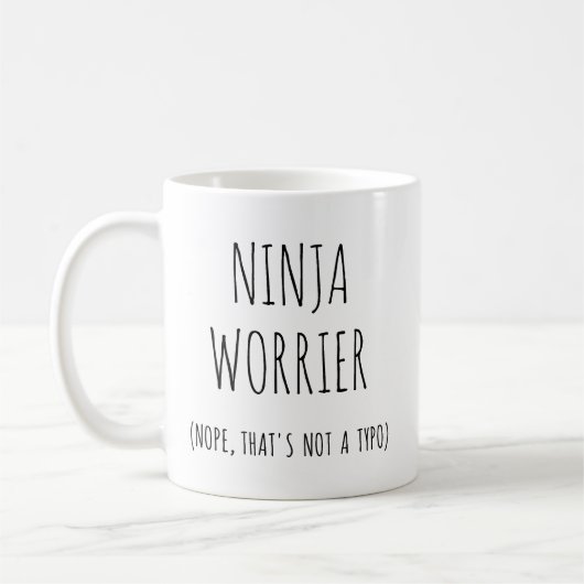 Mug Funny Ninja Worrier (Gauche)