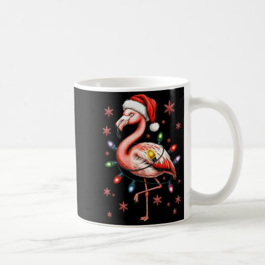 Mug Funny Nk Flamingo Christmas Tree Lights Xmas Snowf (Droite)