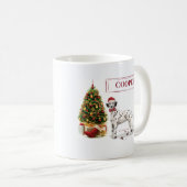 Mug Funny Noël Dalmatien Chien et Arbre (Devant droit)