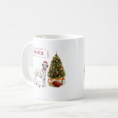 Mug Funny Noël Dalmatien Chien et Arbre (Devant gauche)