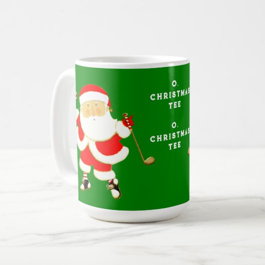 Mug Funny Noël de golf (Devant gauche)
