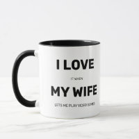 Funny Novelty J'aime ma femme jeux vidéo Café M