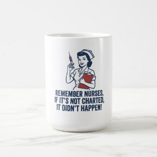 Mug Funny Nurse Charting Quote Vintage Retro Nursing 