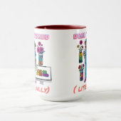 Mug Funny Nurse Zombie "Morte Tired Literally" Cadeau (Centre)