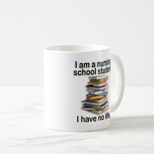 Mug Funny Nursing School (Devant droit)