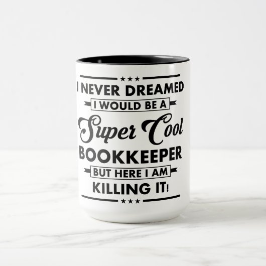 Mug Funny Occupation/Profession Super Book Keeper (Centre)