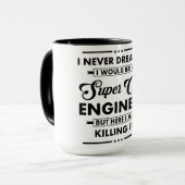 Mug Funny Occupation/Profession Super Cool Engineer (Devant gauche)