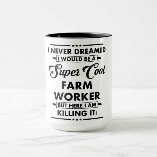 Mug Funny Occupation/Profession Super Cool Farm Worker (Centre)