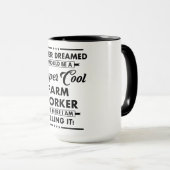 Mug Funny Occupation/Profession Super Cool Farm Worker (Devant droit)