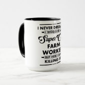 Mug Funny Occupation/Profession Super Cool Farm Worker (Devant gauche)