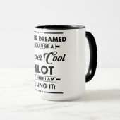 Mug Funny Occupation/Profession Super Cool Pilot (Devant droit)