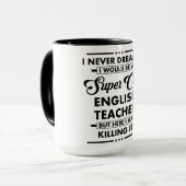 Mug Funny Occupation/Profession Super Cool Teacher (Devant gauche)