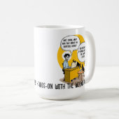 Mug Funny Office Cat Humor Coworker Gift Work Meme (Devant droit)