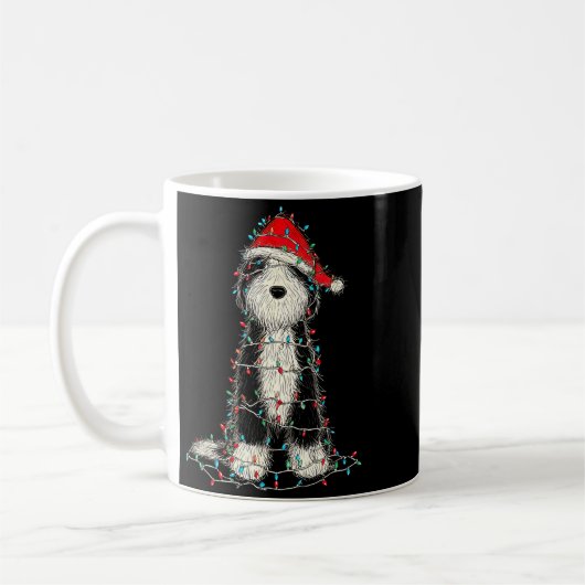 Mug Funny Old English Sheepdog Christmas Graphics Dog (Gauche)