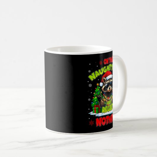 Mug Funny On The Naughty List I Regret Nothing Christm (Devant droit)