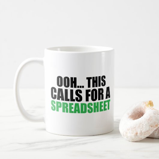 Mug Funny Ooh Cela Demande Un Comptable De Feuille De (Avec donut)