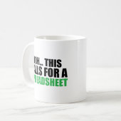 Mug Funny Ooh Cela Demande Un Comptable De Feuille De (Devant gauche)