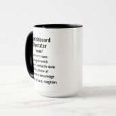 Mug Funny Opérateur de tableau de bord Définition cade (Devant gauche)