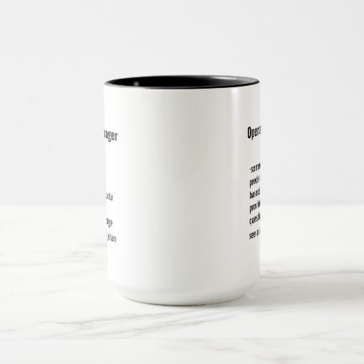 Mug Funny Operations Manager Dons de définition (Centre)
