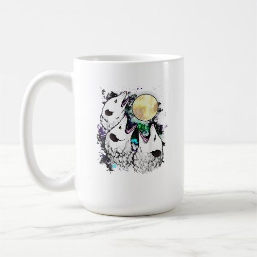 Mug Funny Opossum Moon Cute Screaming Possum (Gauche)