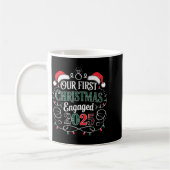Mug Funny Our First Christmas Engaged 2025 Couples Paj (Gauche)
