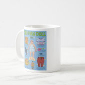 Mug FUNNY Over the Hill - Old MAN Paper Doll. (Devant gauche)