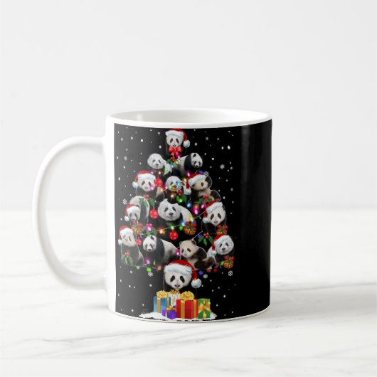 Mug Funny Pandas Santa Hat Christmas Tree Ornament T S (Gauche)