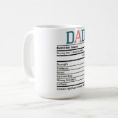 Mug Funny Papa Nutrition Facts (Devant gauche)