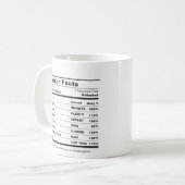 Mug Funny Papa Nutrition Facts Étiquette Cadeau de fêt (Devant gauche)