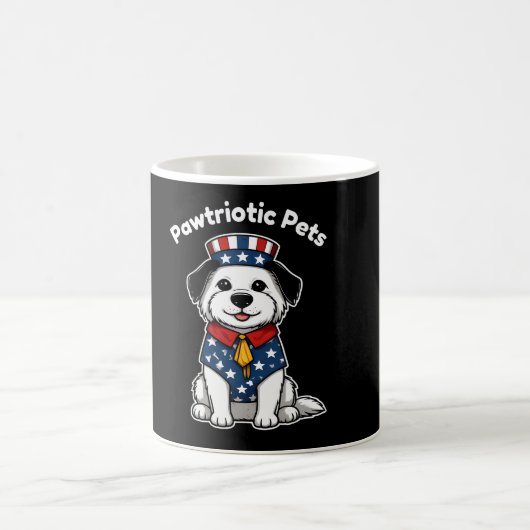 Mug Funny Pawtriotic Pets – USA FlagClassic Mug, 11 oz (Centre)