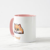 Mug Funny Peekaboo Fox "Thirsty!" Cute Office Gift (Devant gauche)