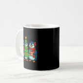 Mug Funny Penguin Christmas Lights Penguin Cute Xmas H (Devant gauche)
