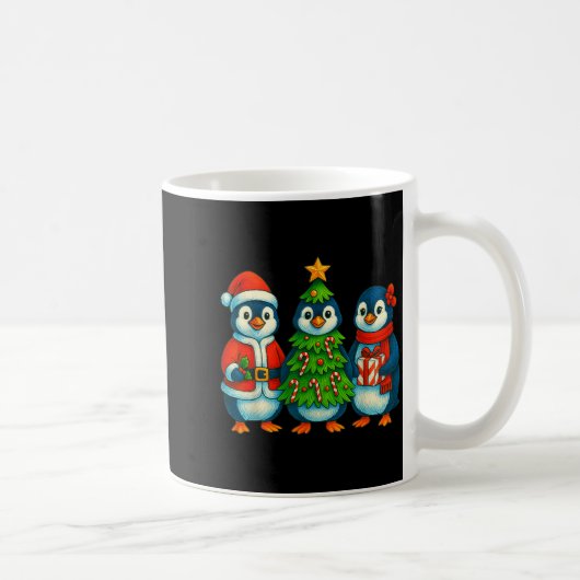Mug Funny Penguin Christmas Lights Penguin Cute Xmas H (Droite)