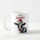 Mug Funny Père Noël bébé Noël Holstein vache (Gauche)