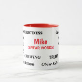 Mug Funny Personalisable Pet Peeves Hates Swear Words (Centre)