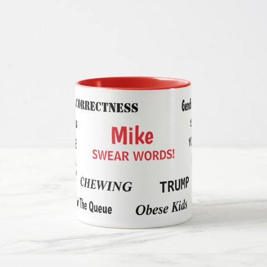 Mug Funny Personalisable Pet Peeves Hates Swear Words (Centre)