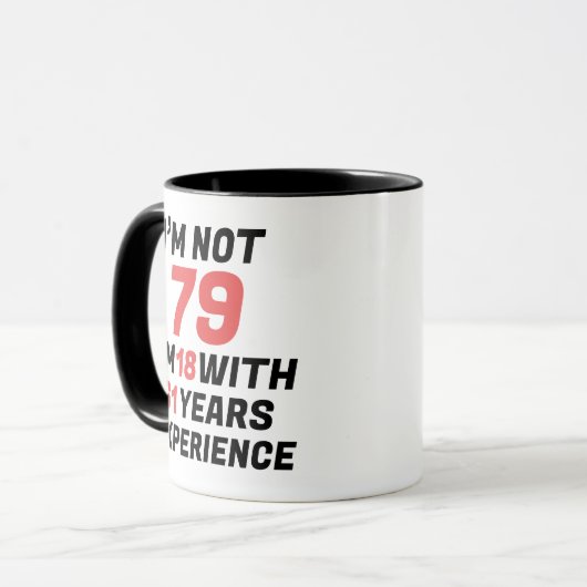 Mug Funny Personalized 79th Birthday Experience (Devant gauche)