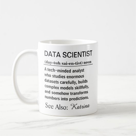 Mug Funny Personalized Data Scientist Definition (Gauche)