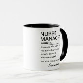 Mug Funny Personalized Nurse Manager Definition (Devant droit)