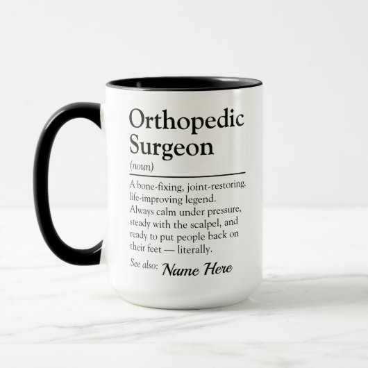 Mug Funny Personalized Orthopedic Surgeon Definition (Gauche)
