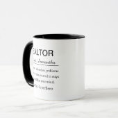 Mug Funny Personalized Realtor Definition (Devant gauche)